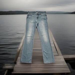 Old Navy Kicker Bootcut Jeans 10 Long (31x32) Blue Denim Stretch Mid Rise Womens